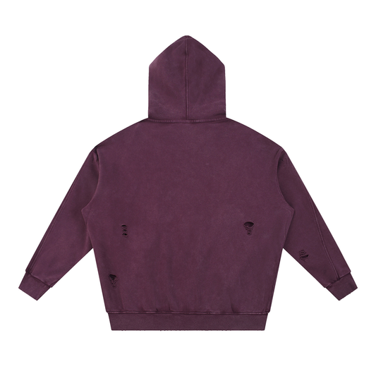 Distressed Panel Pocket Hoodie
