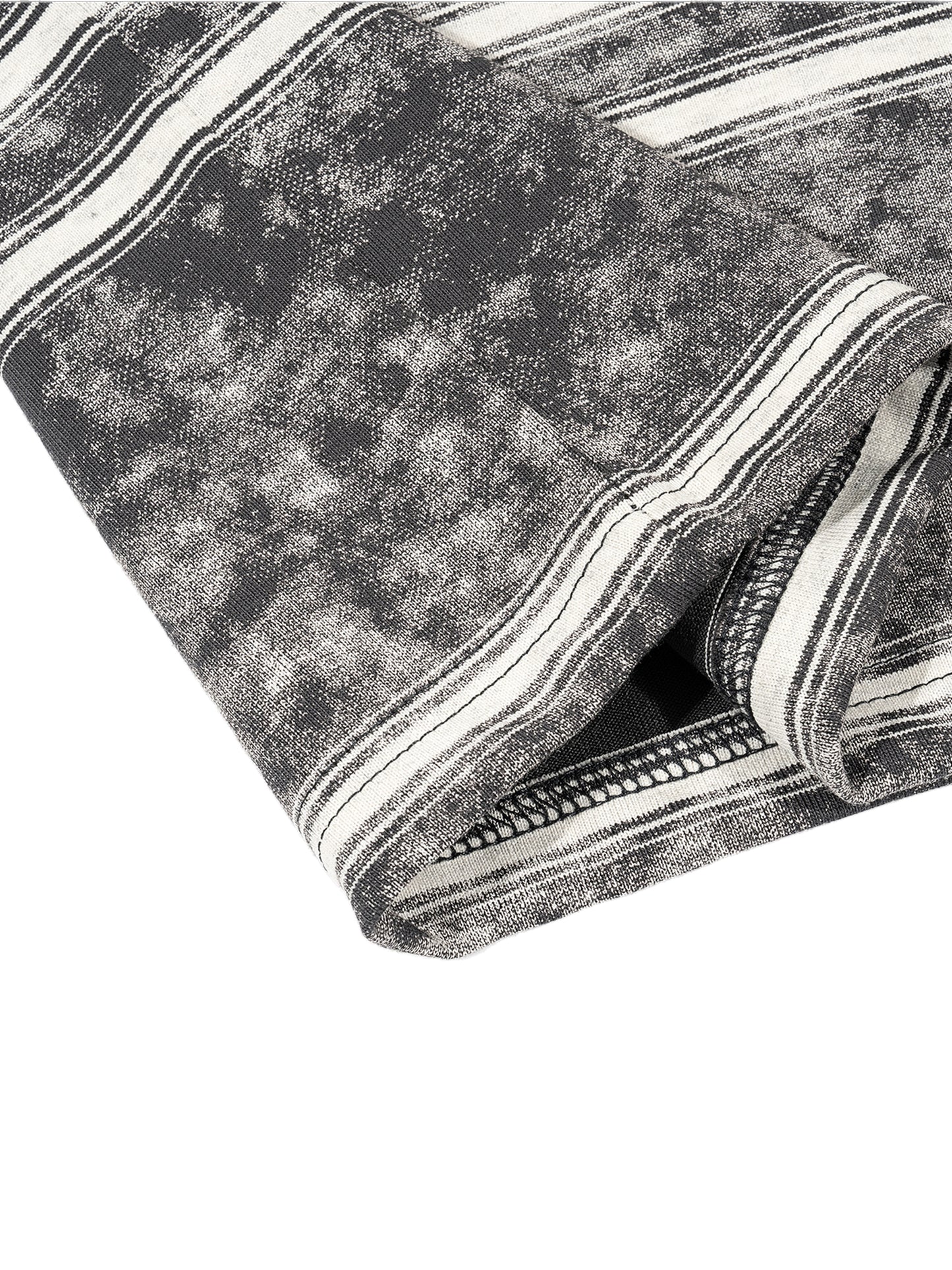 Snow-Washed Striped Boxy Tee