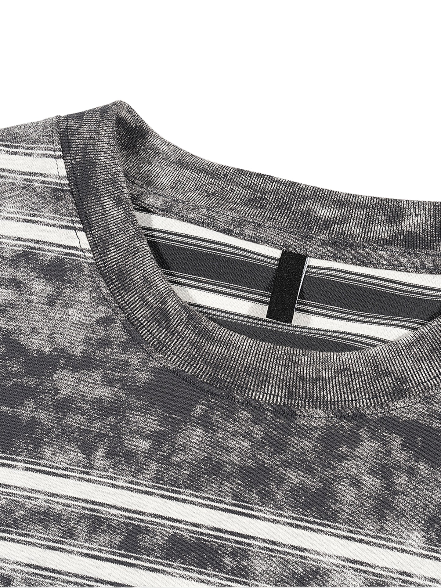 Snow-Washed Striped Boxy Tee