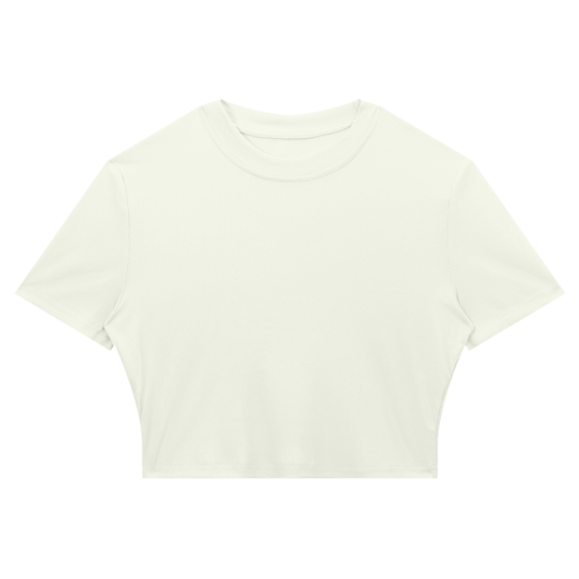 Slim Fit Ribbed Cropped Tee
