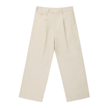 Straight Leg Button Trousers