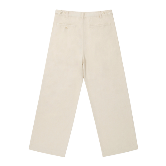 Straight Leg Button Trousers