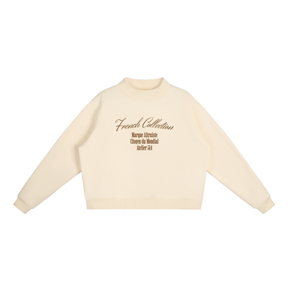 Fleece Mock Neck Sweatshirt