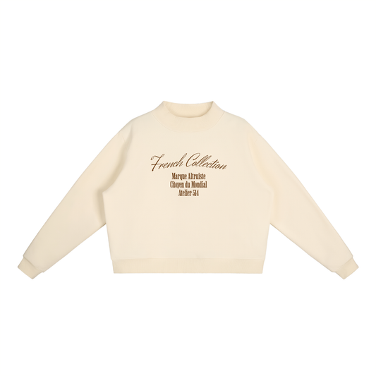 Fleece Mock Neck Sweatshirt