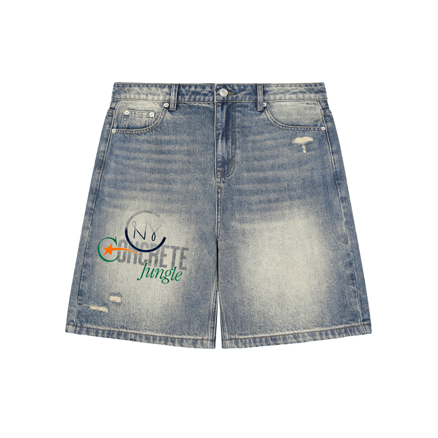 NYC Concrete Jungle Denim Shorts