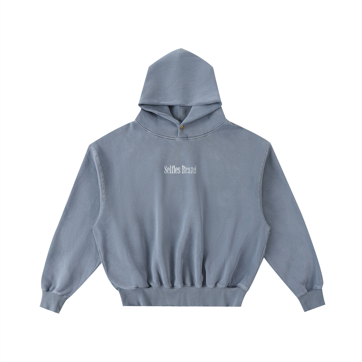 Frayed Enzyme Washed Fleece Hoodie