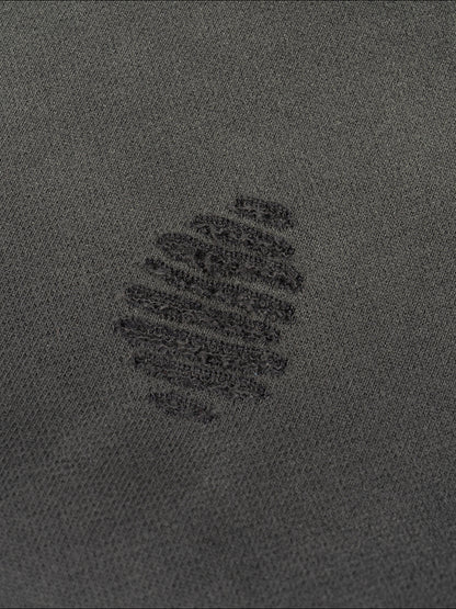 Frayed Sun-Faded Boxy Hoodie