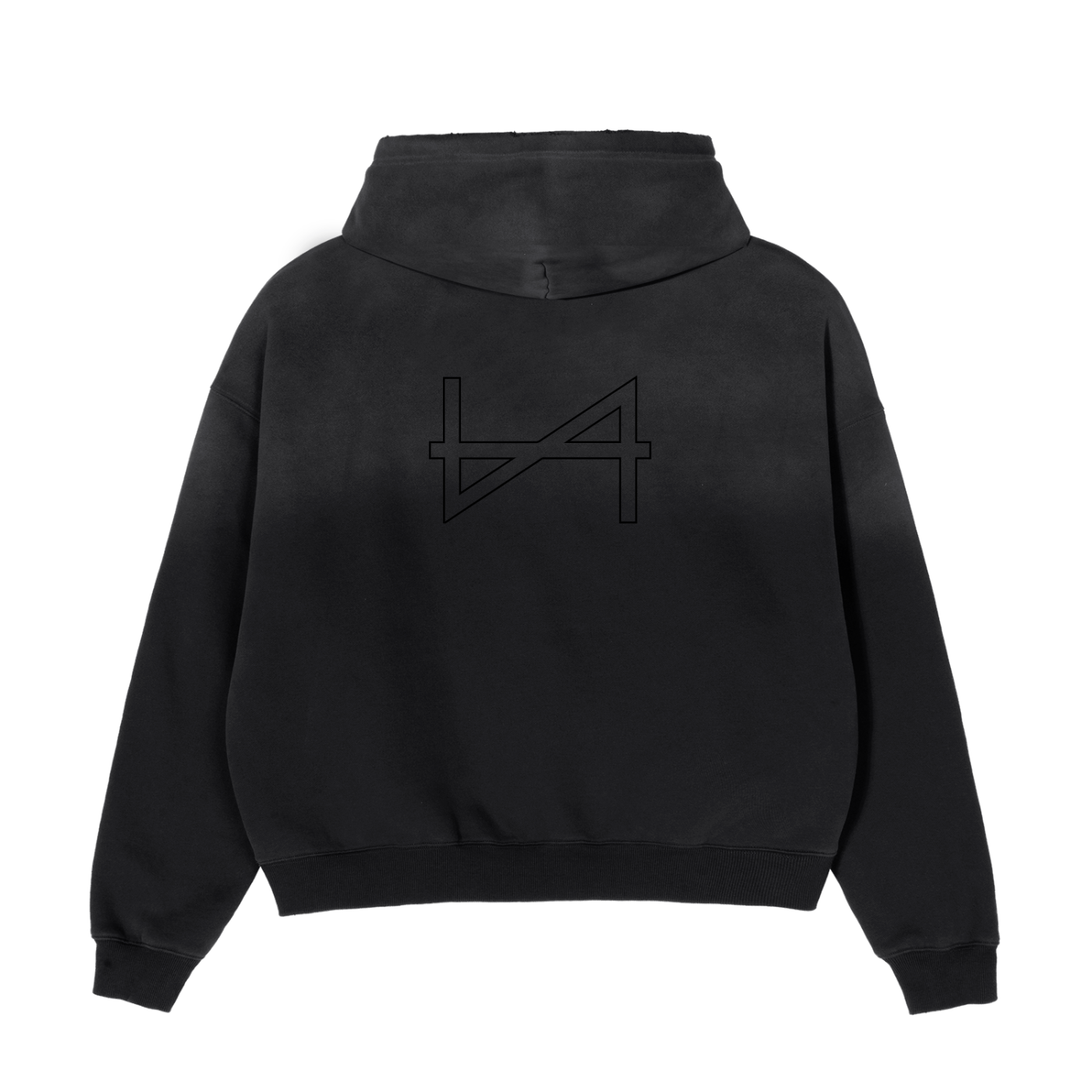 Frayed Sun-Faded Boxy Hoodie