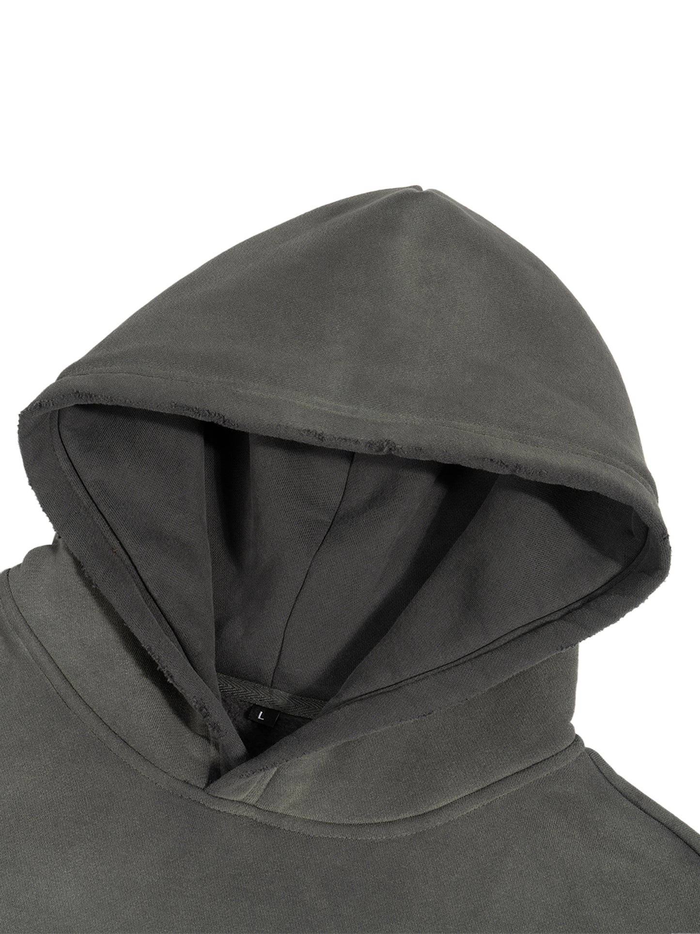 Frayed Sun-Faded Boxy Hoodie