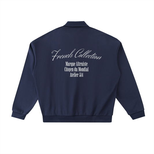 Heavyweight Fleece Polo Sweatshirt