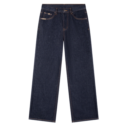 Straight Leg Denim Jeans
