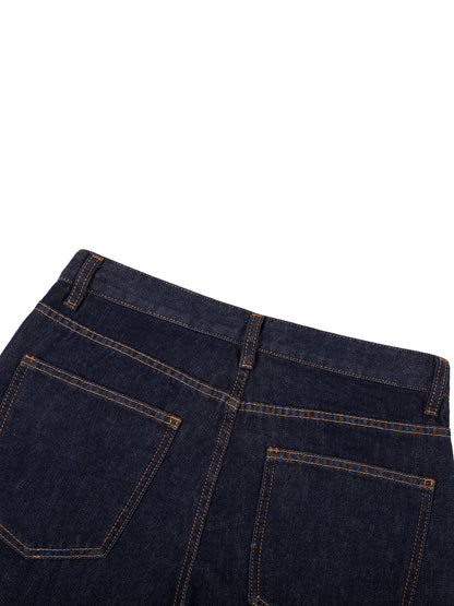 Straight Leg Denim Jeans