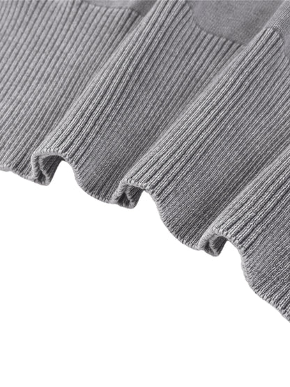 Balloon Sleeve Cropped Sweater