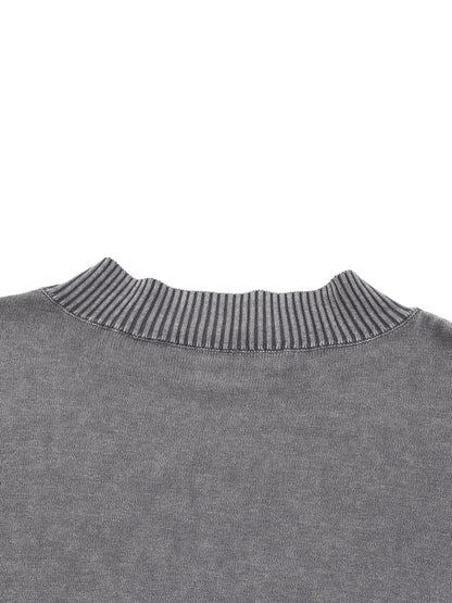 Balloon Sleeve Cropped Sweater