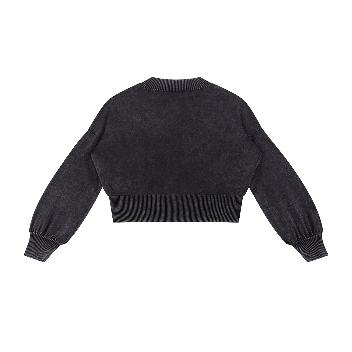Balloon Sleeve Cropped Sweater
