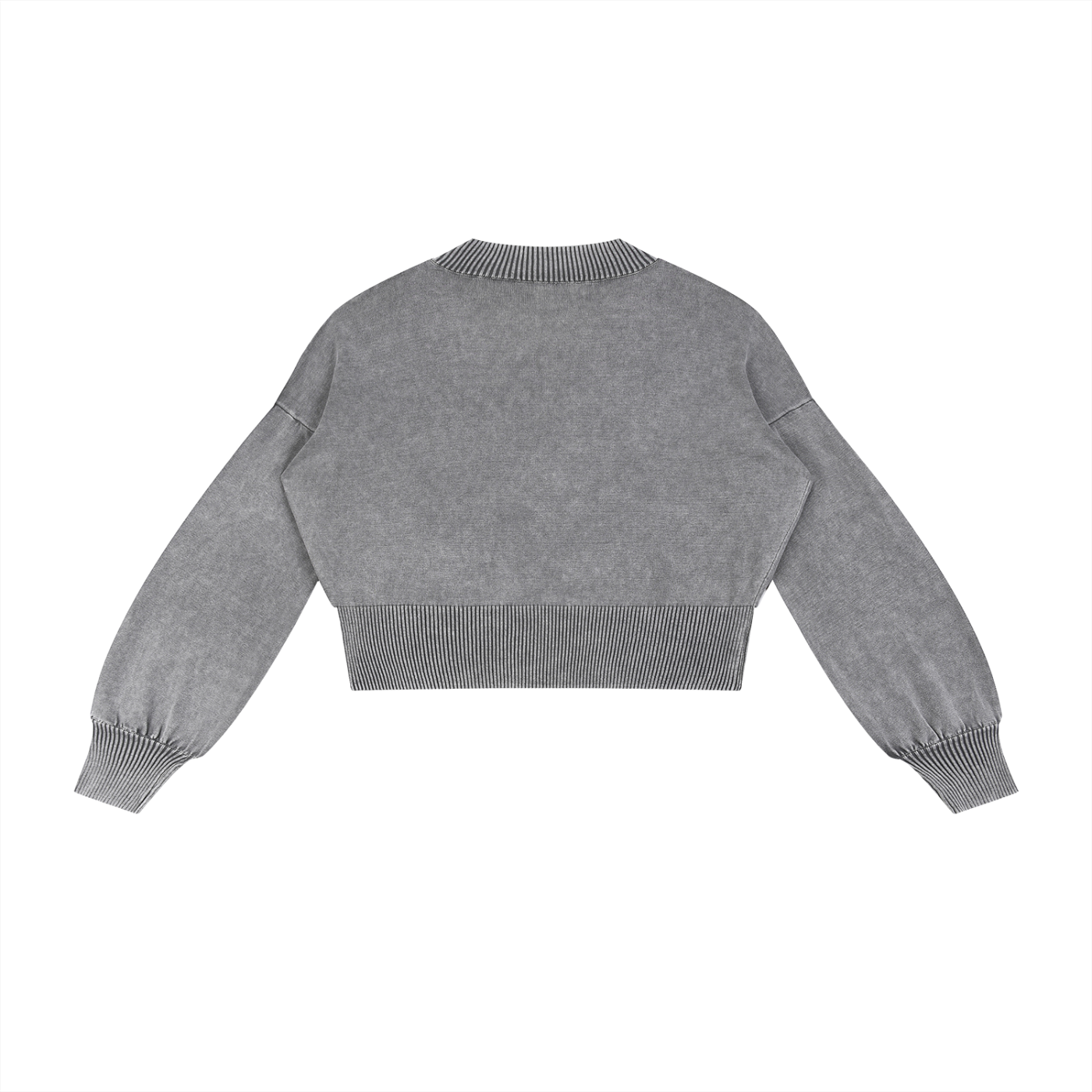 Balloon Sleeve Cropped Sweater