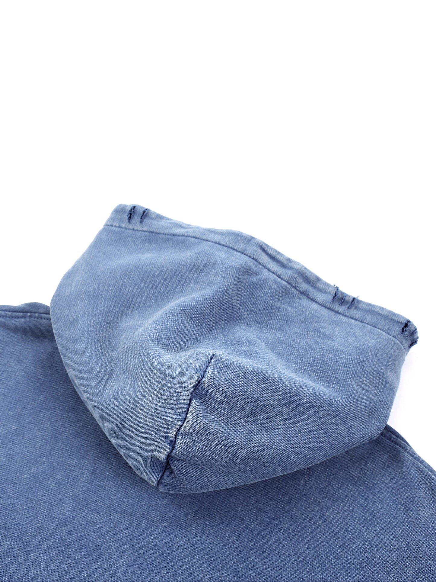 Snow Wash Hand-Frayed Heavyweight Hoodie