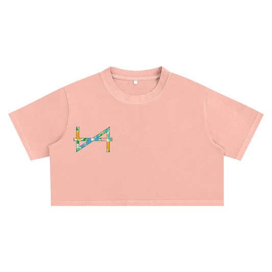 Snow-Washed Crop Top