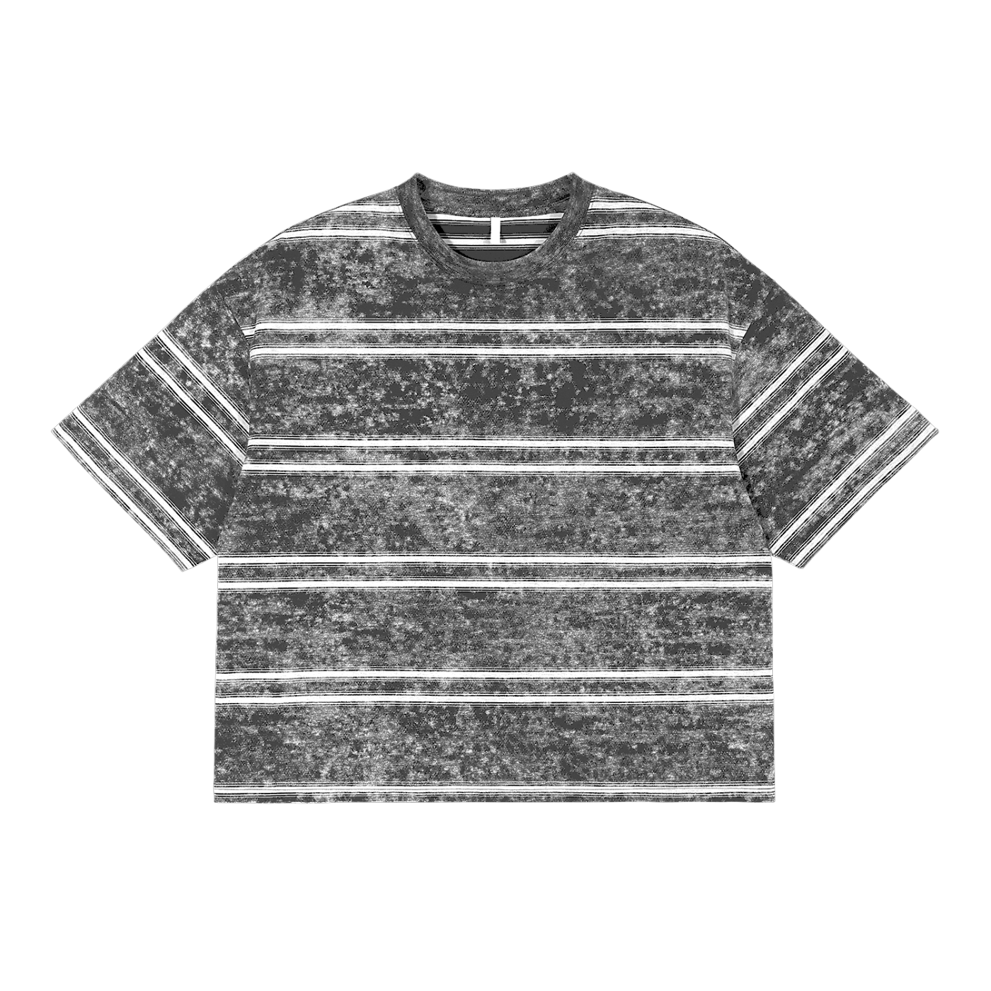 Snow-Washed Striped Boxy Tee