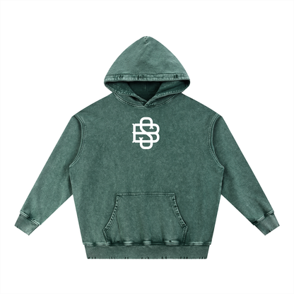 Snow Wash Hand-Frayed Heavyweight Hoodie