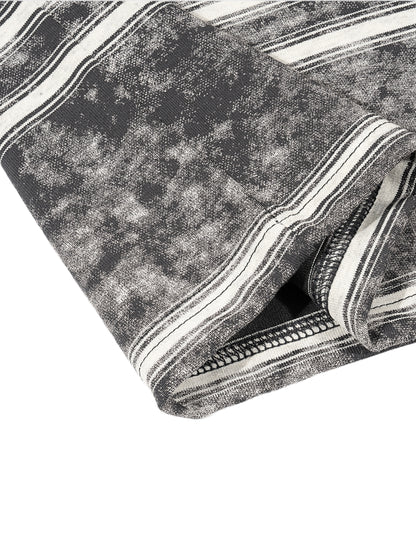 Snow-Washed Striped Boxy Tee