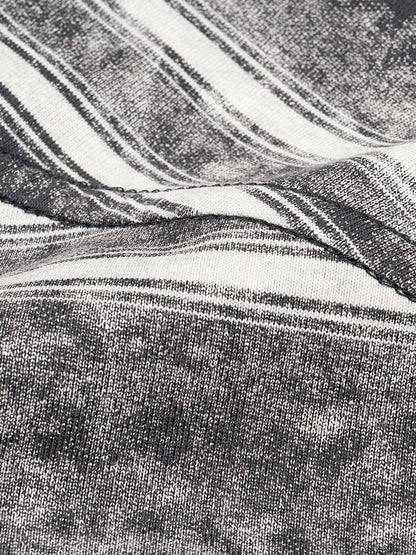 Snow-Washed Striped Boxy Tee
