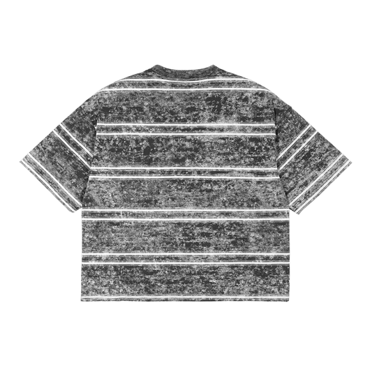 Snow-Washed Striped Boxy Tee