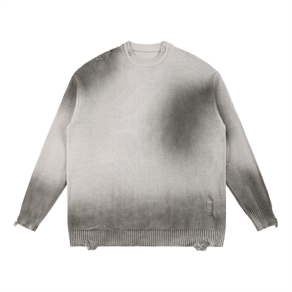 Sun Fade Distressed Ripped Sweater
