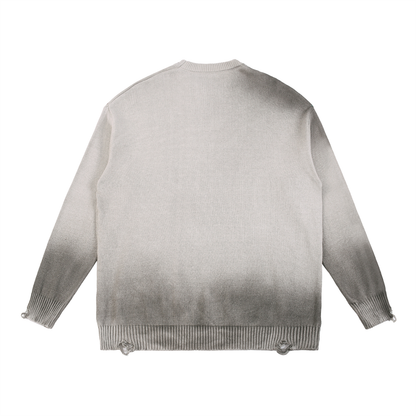 Sun Fade Distressed Ripped Sweater