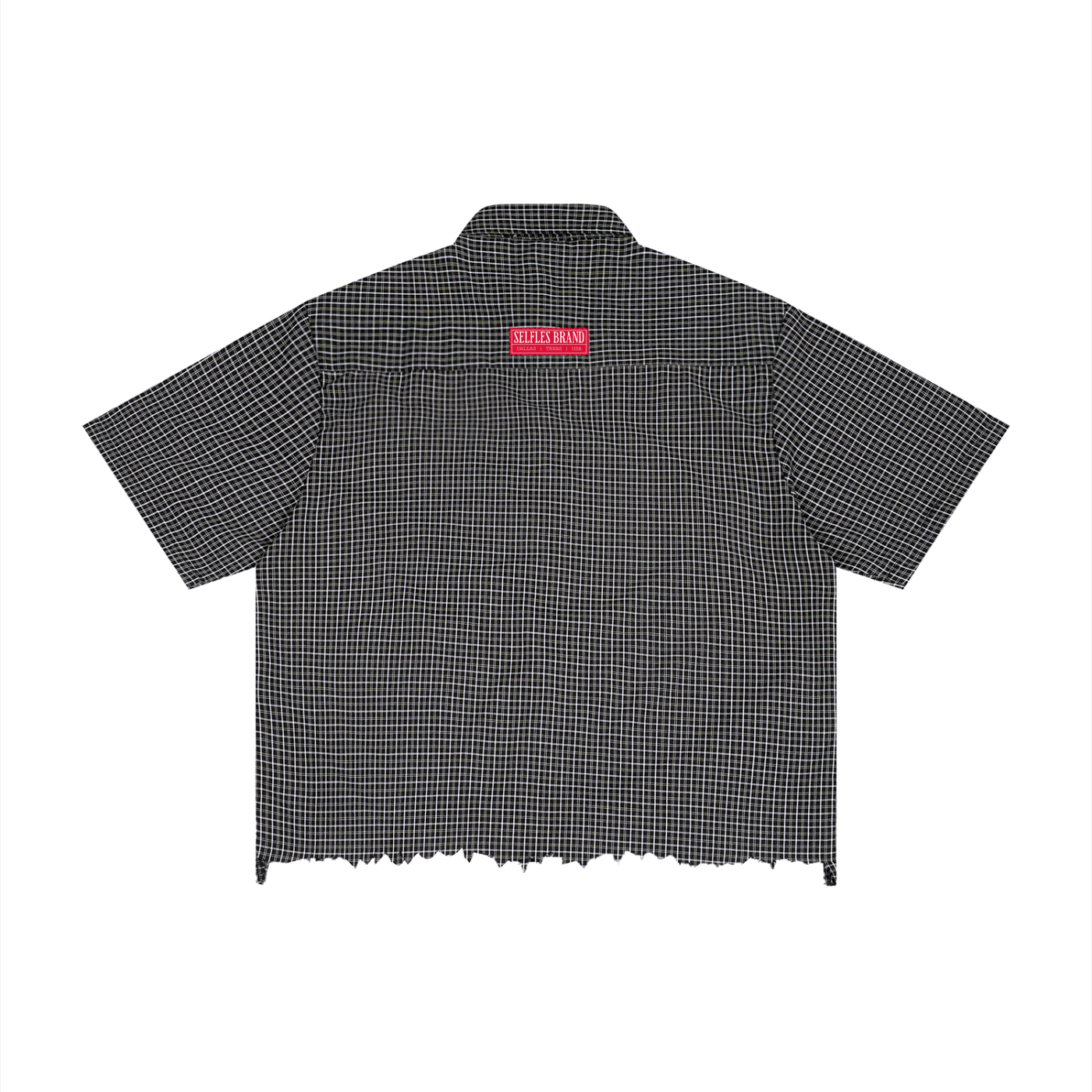 Distressed Plaid Boxy Button-Down