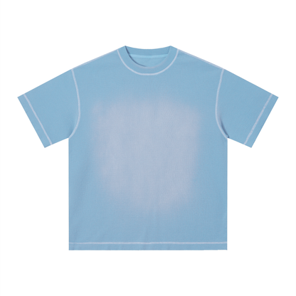 Faded Waffle Knit Boxy Tee