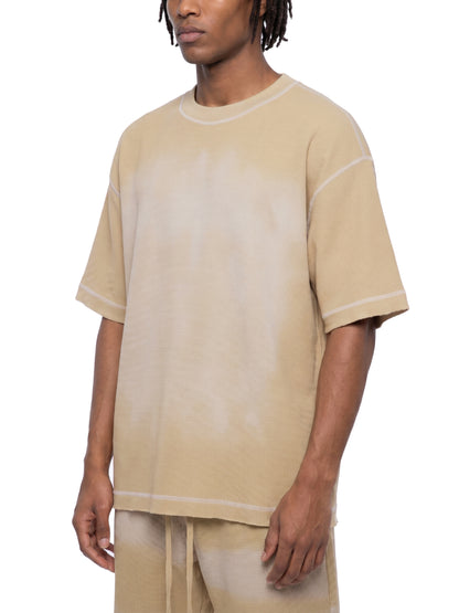 Faded Waffle Knit Boxy Tee