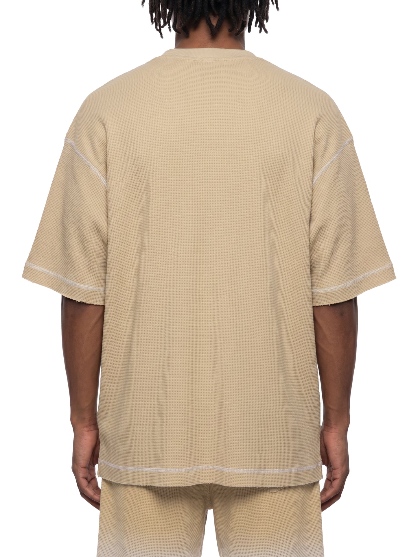 Faded Waffle Knit Boxy Tee