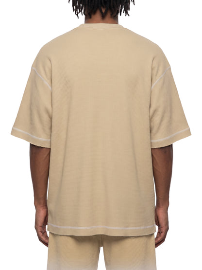 Faded Waffle Knit Boxy Tee