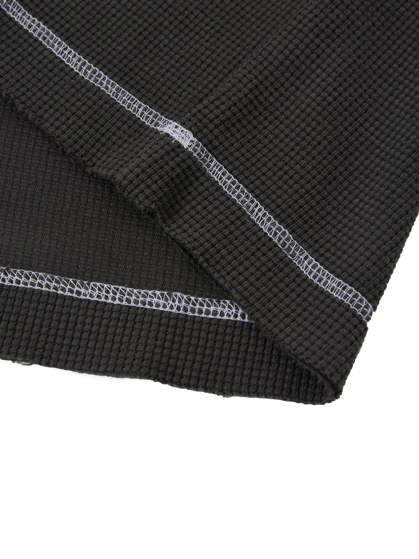 Faded Waffle Knit Boxy Tee
