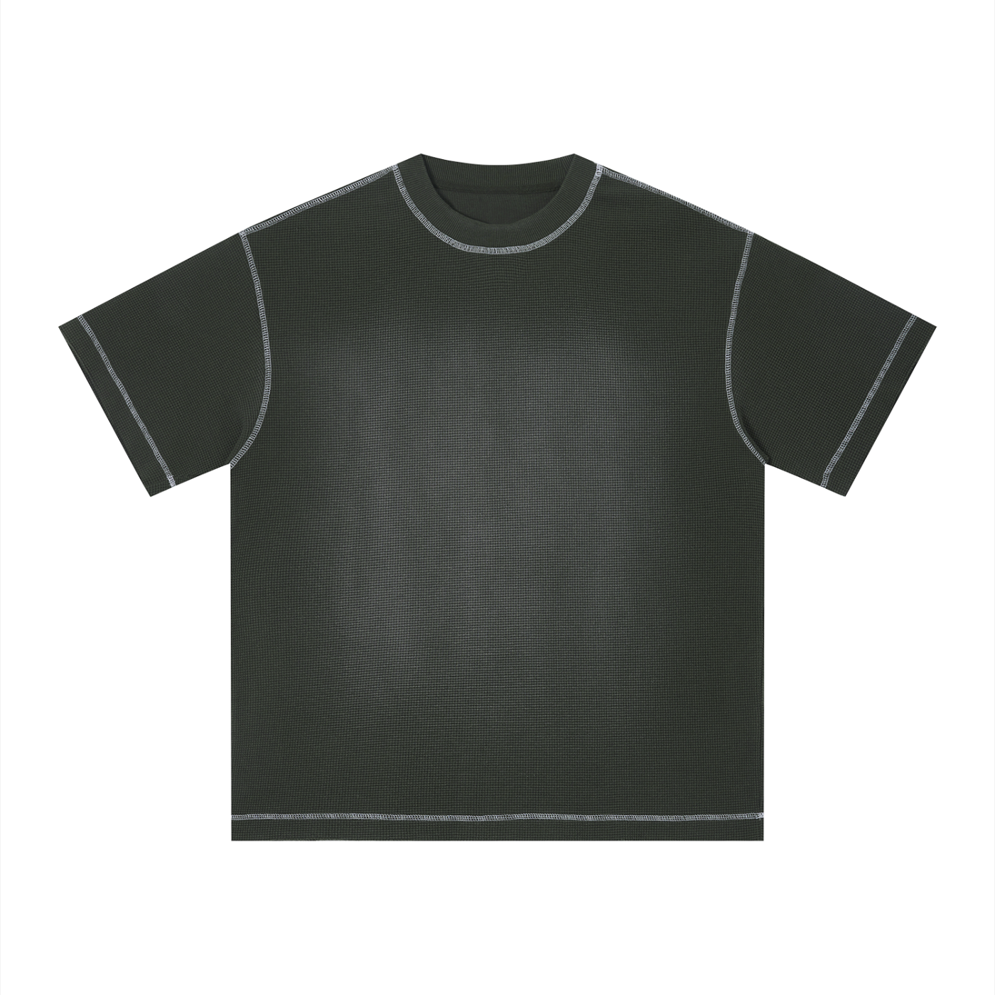 Faded Waffle Knit Boxy Tee
