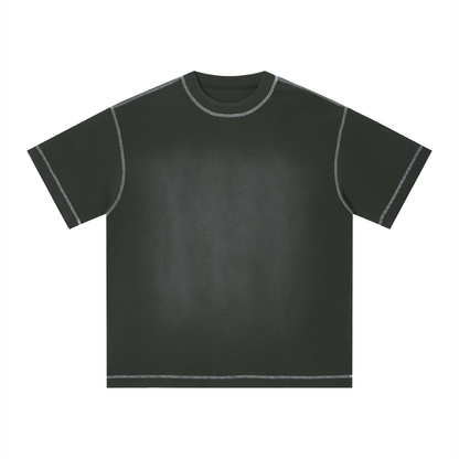 Faded Waffle Knit Boxy Tee