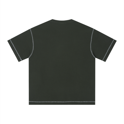 Faded Waffle Knit Boxy Tee
