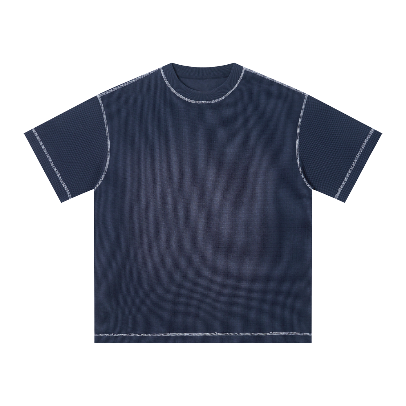 Faded Waffle Knit Boxy Tee