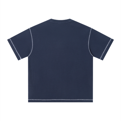 Faded Waffle Knit Boxy Tee