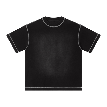 Faded Waffle Knit Boxy Tee