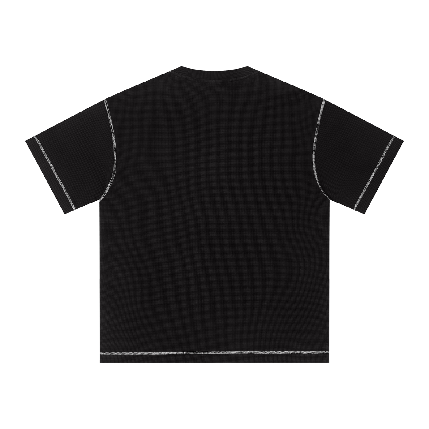 Faded Waffle Knit Boxy Tee