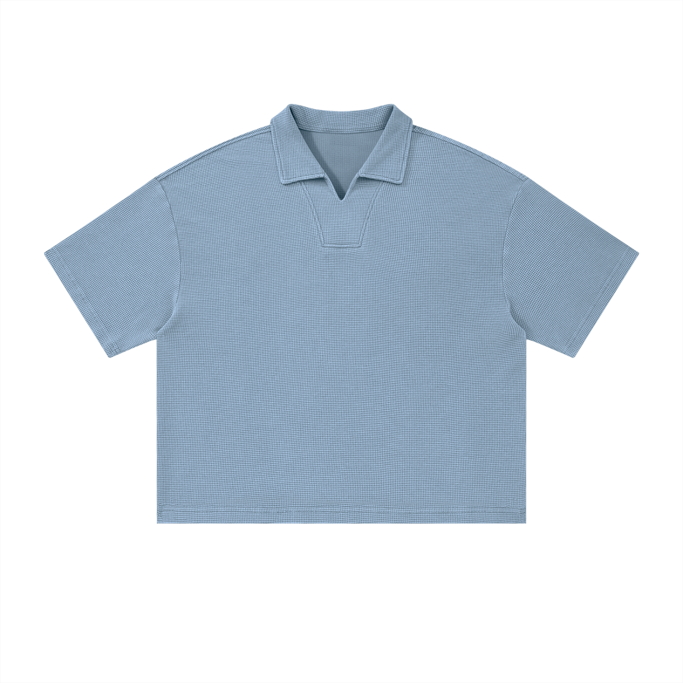 Vintage Wash Waffle Boxy Polo