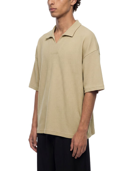 Vintage Wash Waffle Boxy Polo