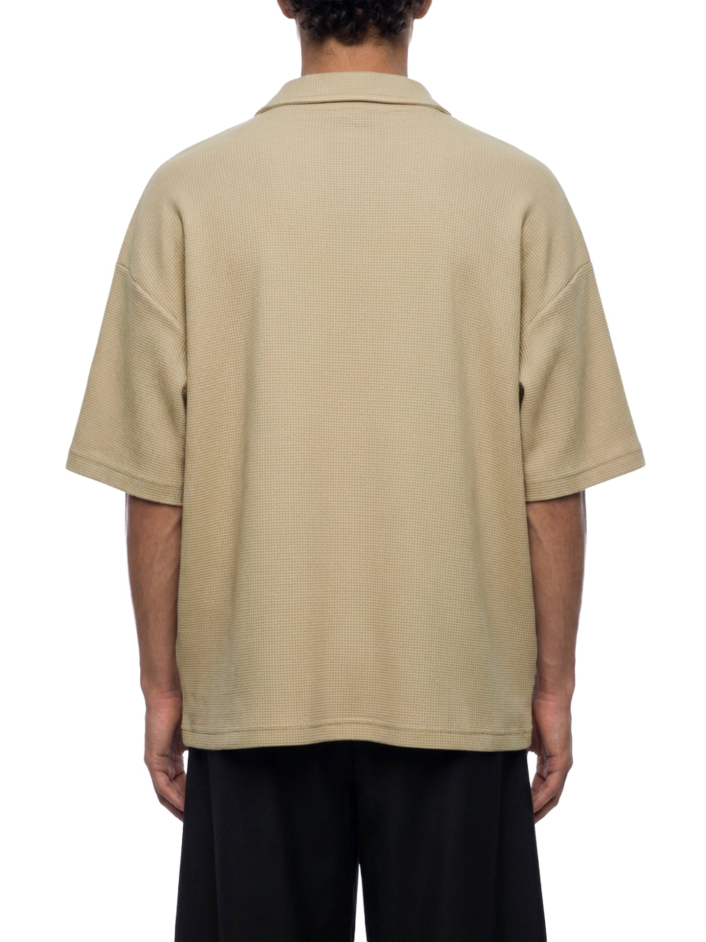Vintage Wash Waffle Boxy Polo