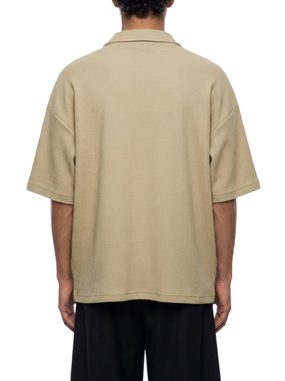 Vintage Wash Waffle Boxy Polo
