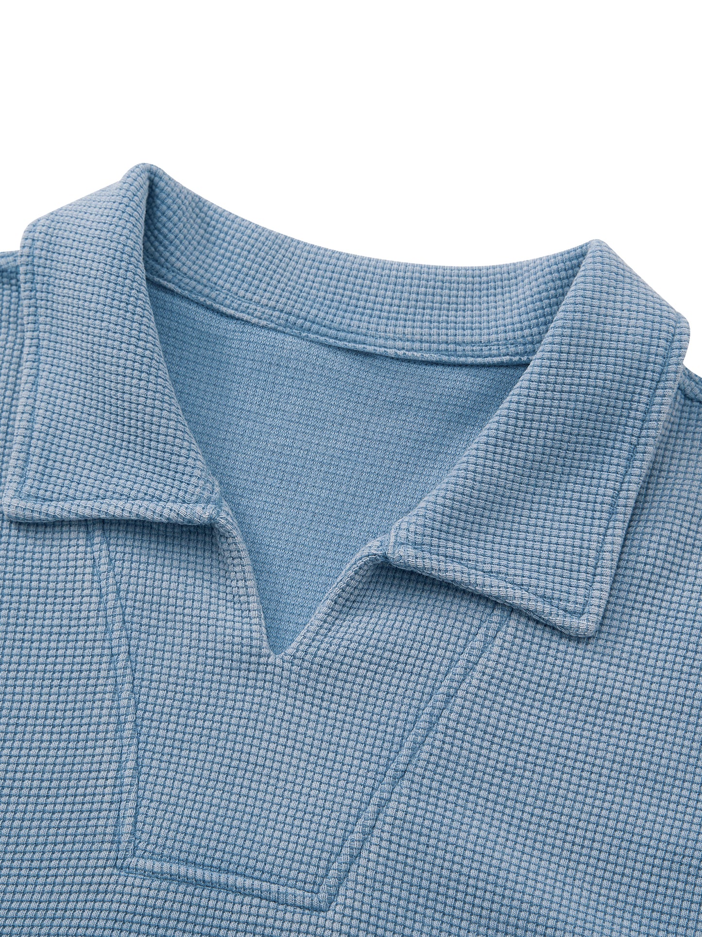 Vintage Wash Waffle Boxy Polo