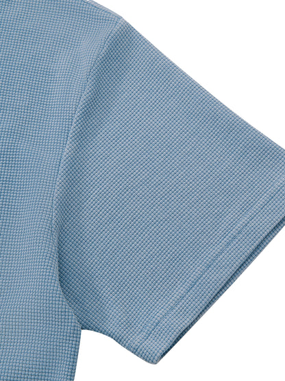 Vintage Wash Waffle Boxy Polo