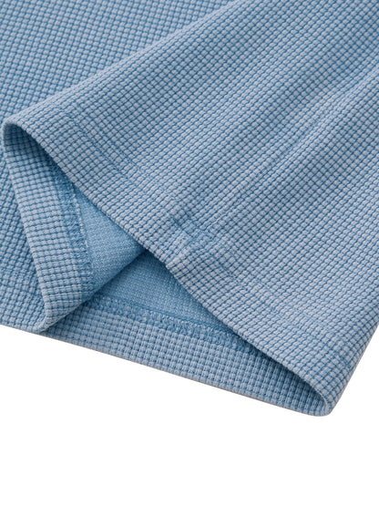Vintage Wash Waffle Boxy Polo