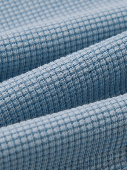 Vintage Wash Waffle Boxy Polo